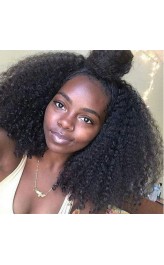 Clip In Human Hair Extensions Afro Kinky Curly 4B 4C Natural Color